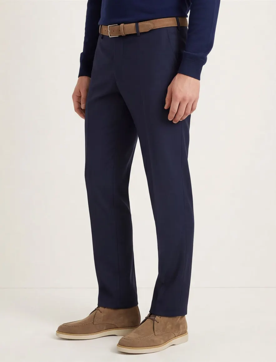 M.E.N.S. pantalon wol Madison-U blauw