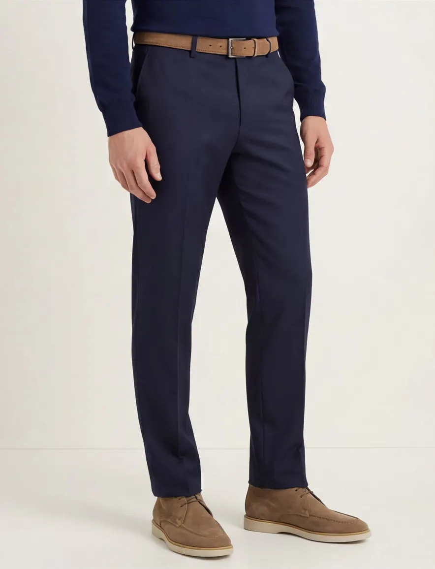 M.E.N.S. pantalon wol Madison-U blauw