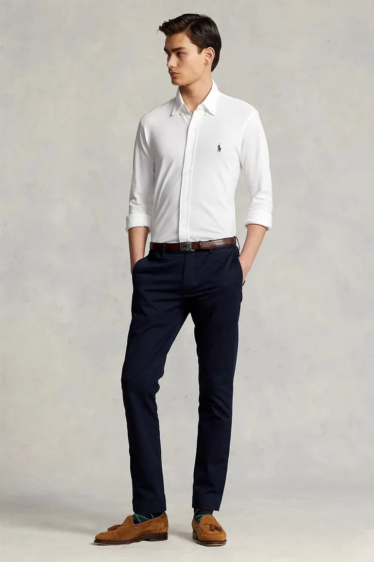Ralph Lauren wit overhemd katoen button-down