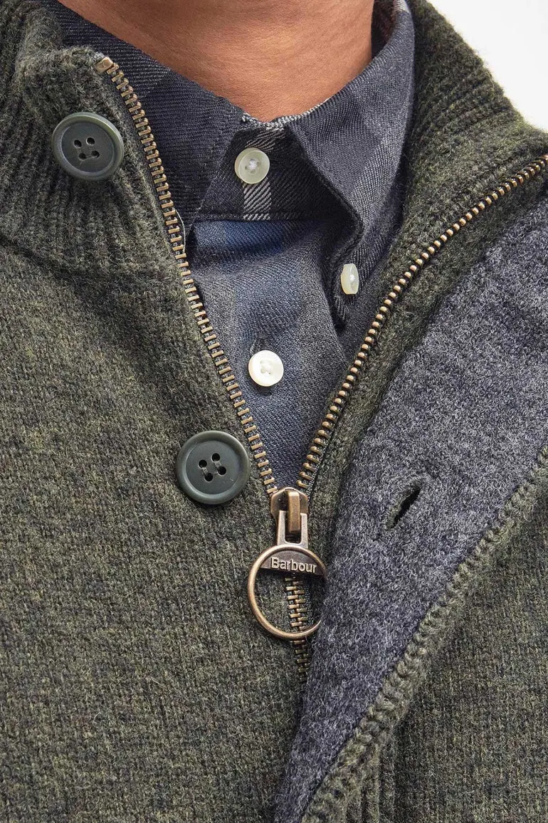 Barbour vest donkergroen gemêleerd