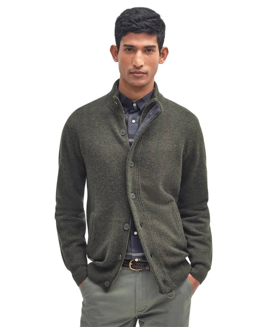 Barbour vest donkergroen gemêleerd