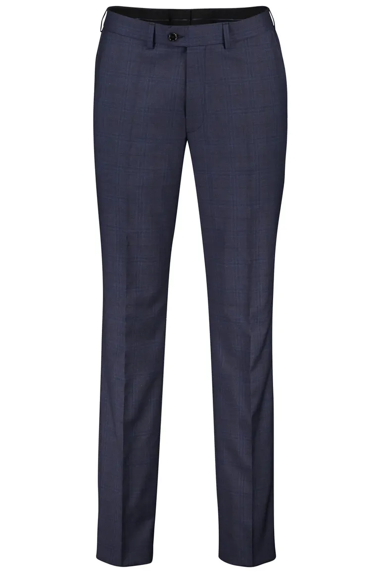 Dressler pantalon Mix & Match donkerblauw ruit wol