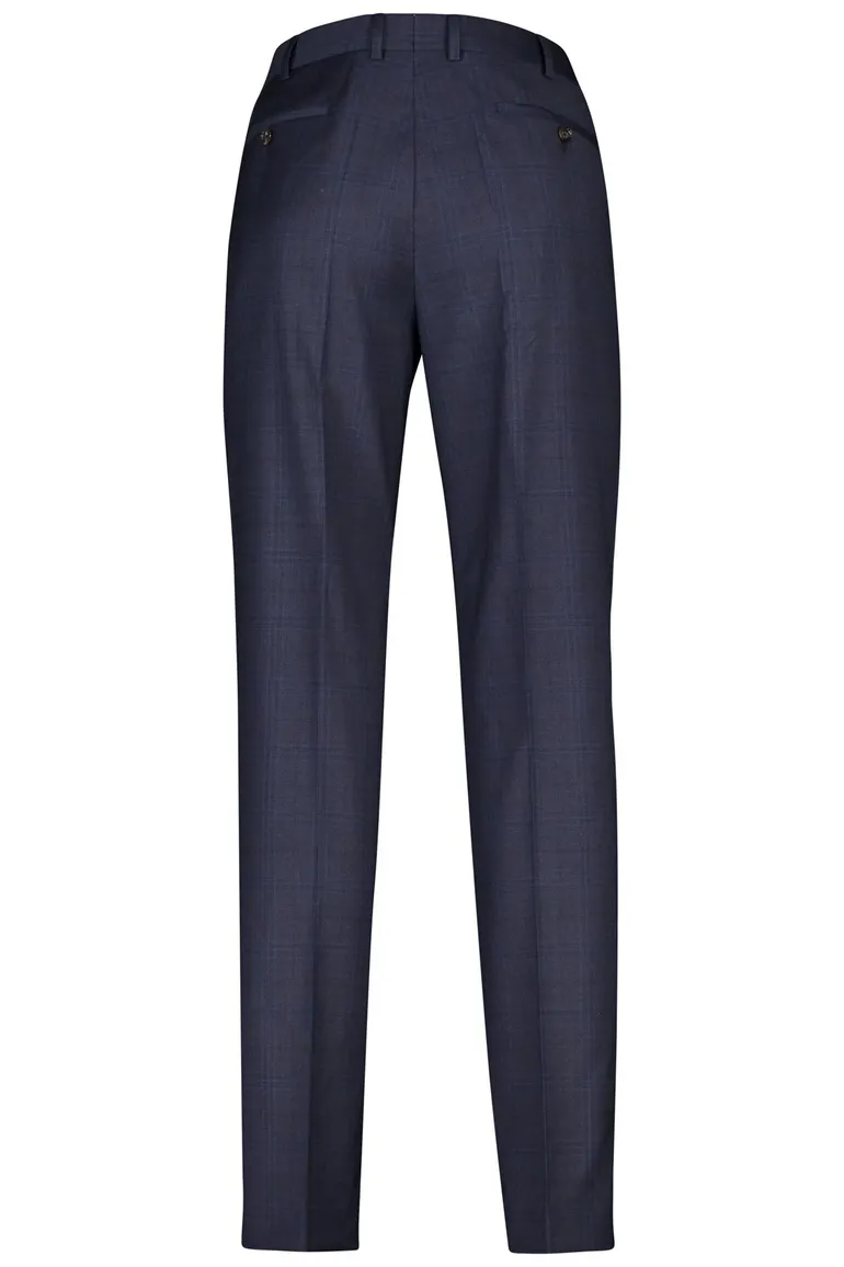 Dressler pantalon Mix & Match donkerblauw ruit wol