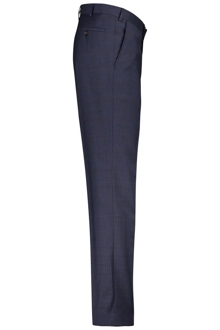 Dressler pantalon Mix & Match donkerblauw ruit wol