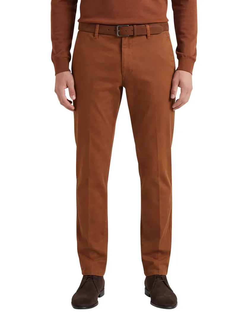 M.E.N.S. pantalon Madison oranje katoen-stretch