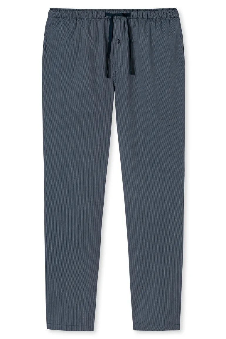 Mix & Relax Schiesser pyjamabroek lang gestreept blauw