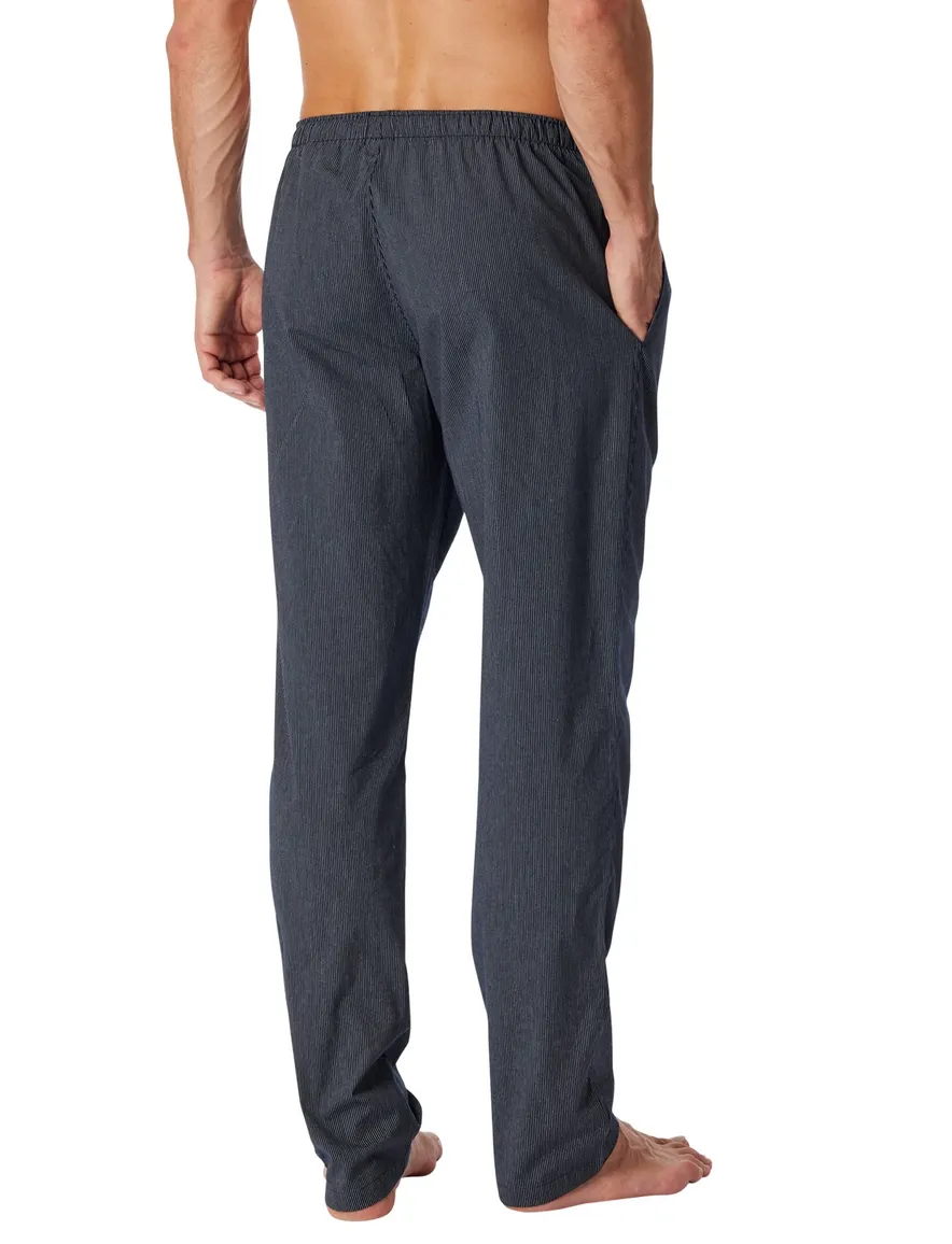 Mix & Relax Schiesser pyjamabroek lang gestreept blauw