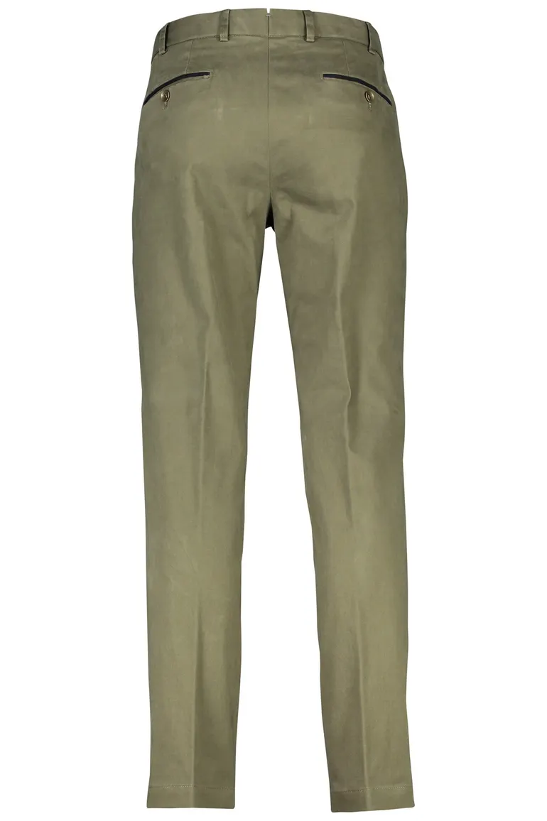 Hiltl katoenen pantalon Peaker-s groen flatfront