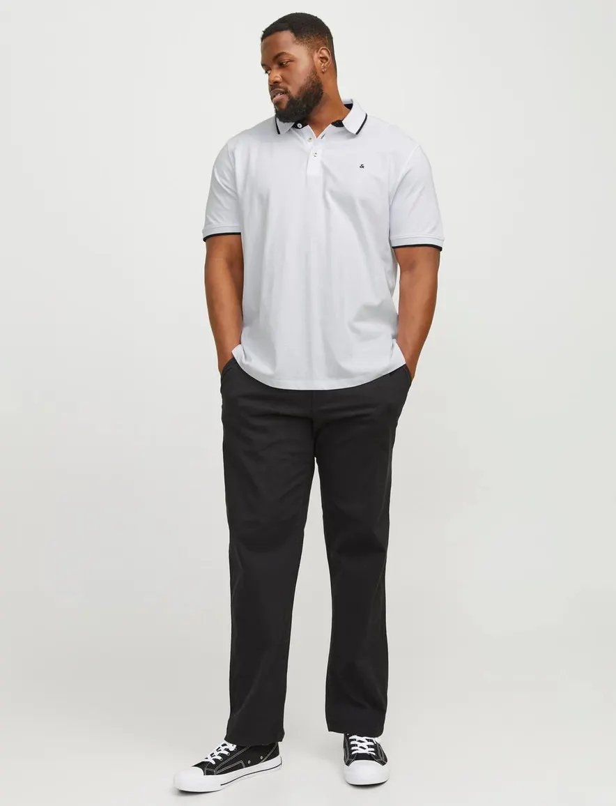 Jack & Jones polo Plus Size wit