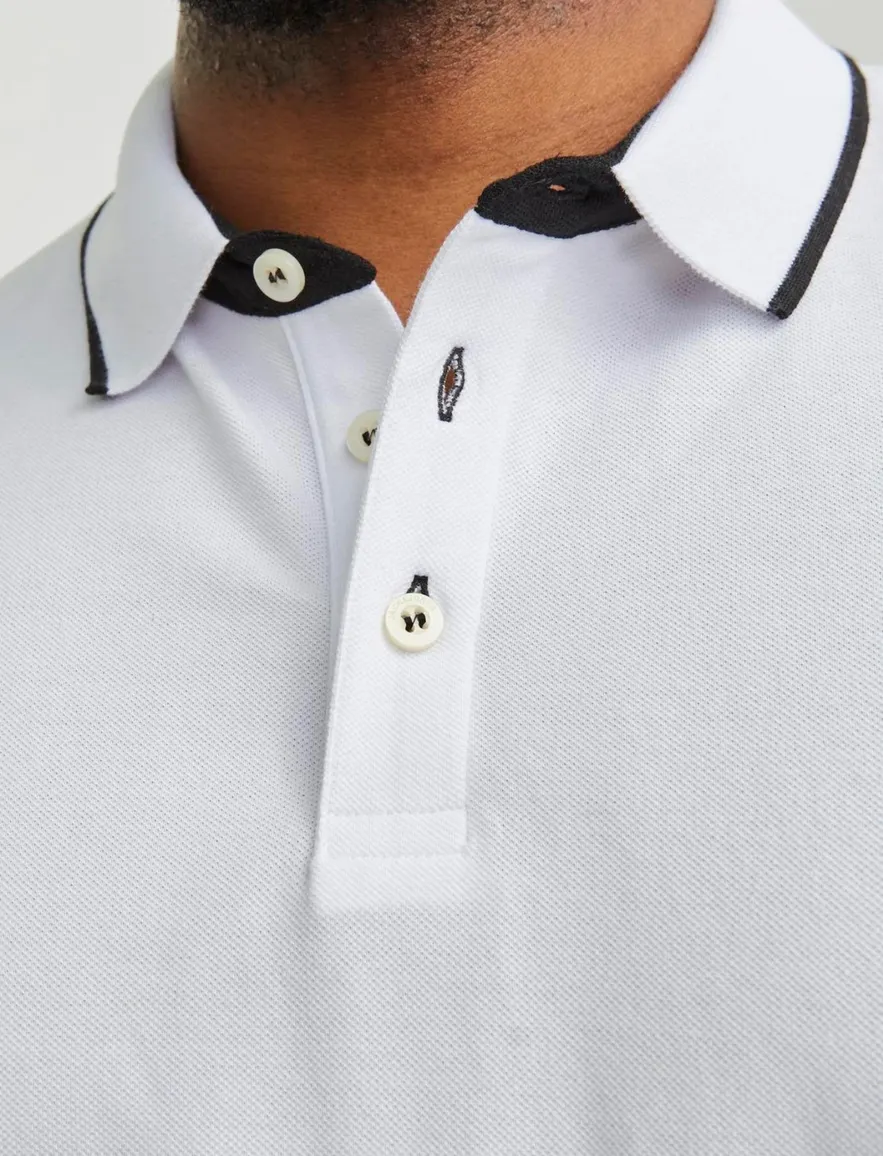 Jack & Jones polo Plus Size wit