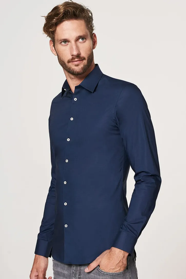 Overhemd Profuomo Super Slim Fit navy