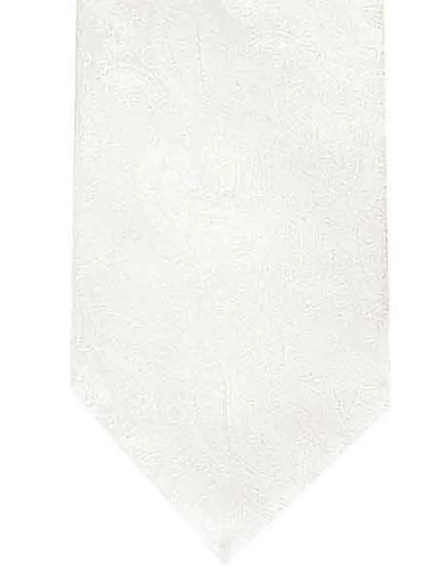 Profuomo stropdas zijde wit paisley