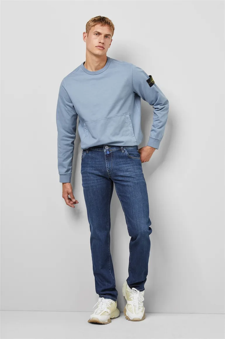 Meyer jeans marine blauw Regular Fit denim