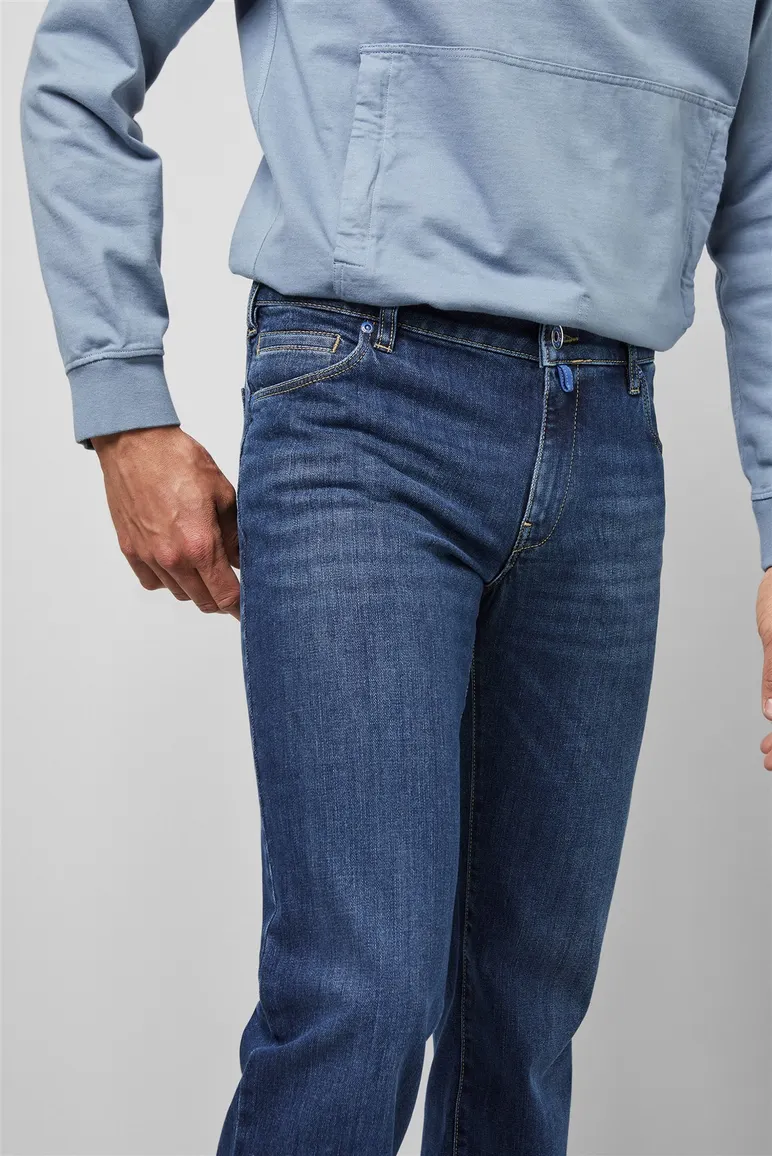 Meyer jeans M5 blauw Regular Fit denim