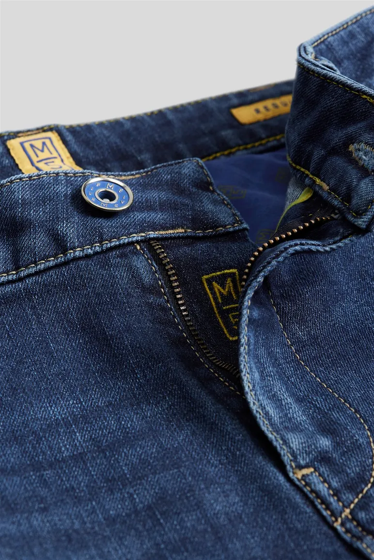 Meyer jeans marine blauw Regular Fit denim