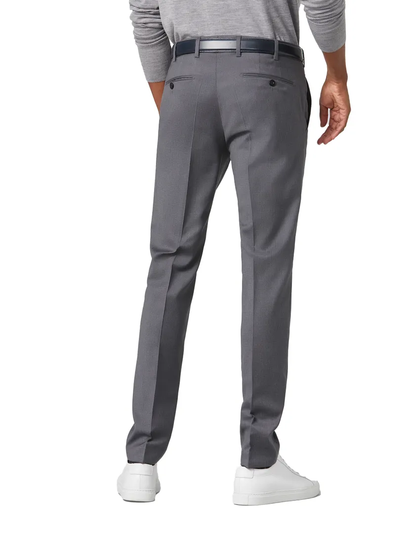 wollen pantalon Meyer Bonn grijs effen wol