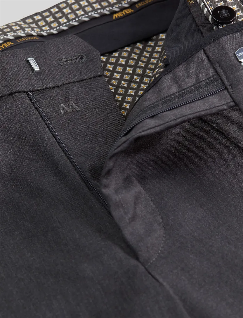 Meyer Bonn pantalon grijs effen wol