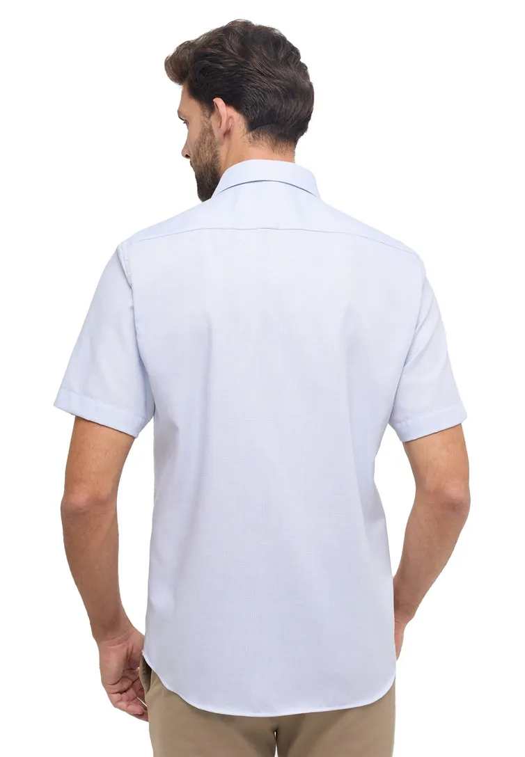 Eterna overhemd korte mouw Modern Fit wit ruitje