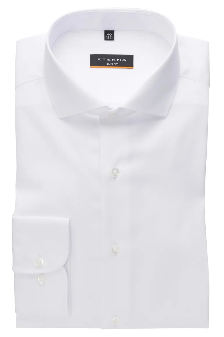 Eterna overhemd cutaway boord wit Slim Fit