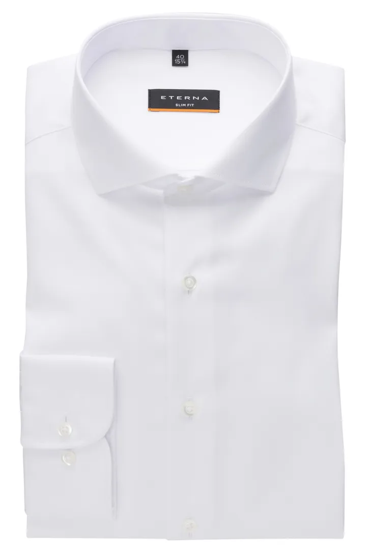 Eterna overhemd Slim Fit wit cutaway boord