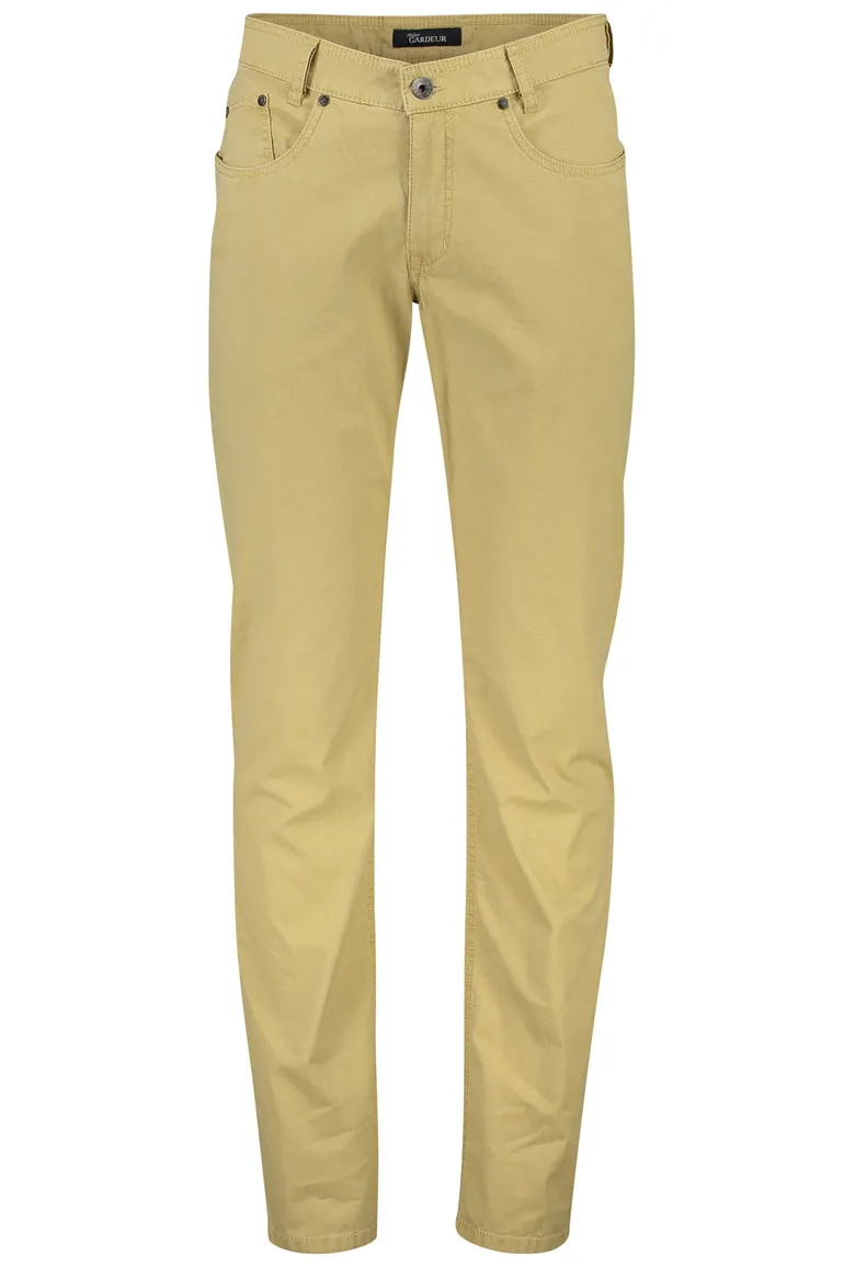 Gardeur Bill-2 broek geel stretch 5-pocket