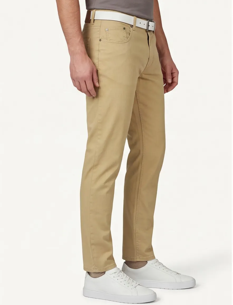 Gardeur Bill-2 broek geel stretch 5-pocket