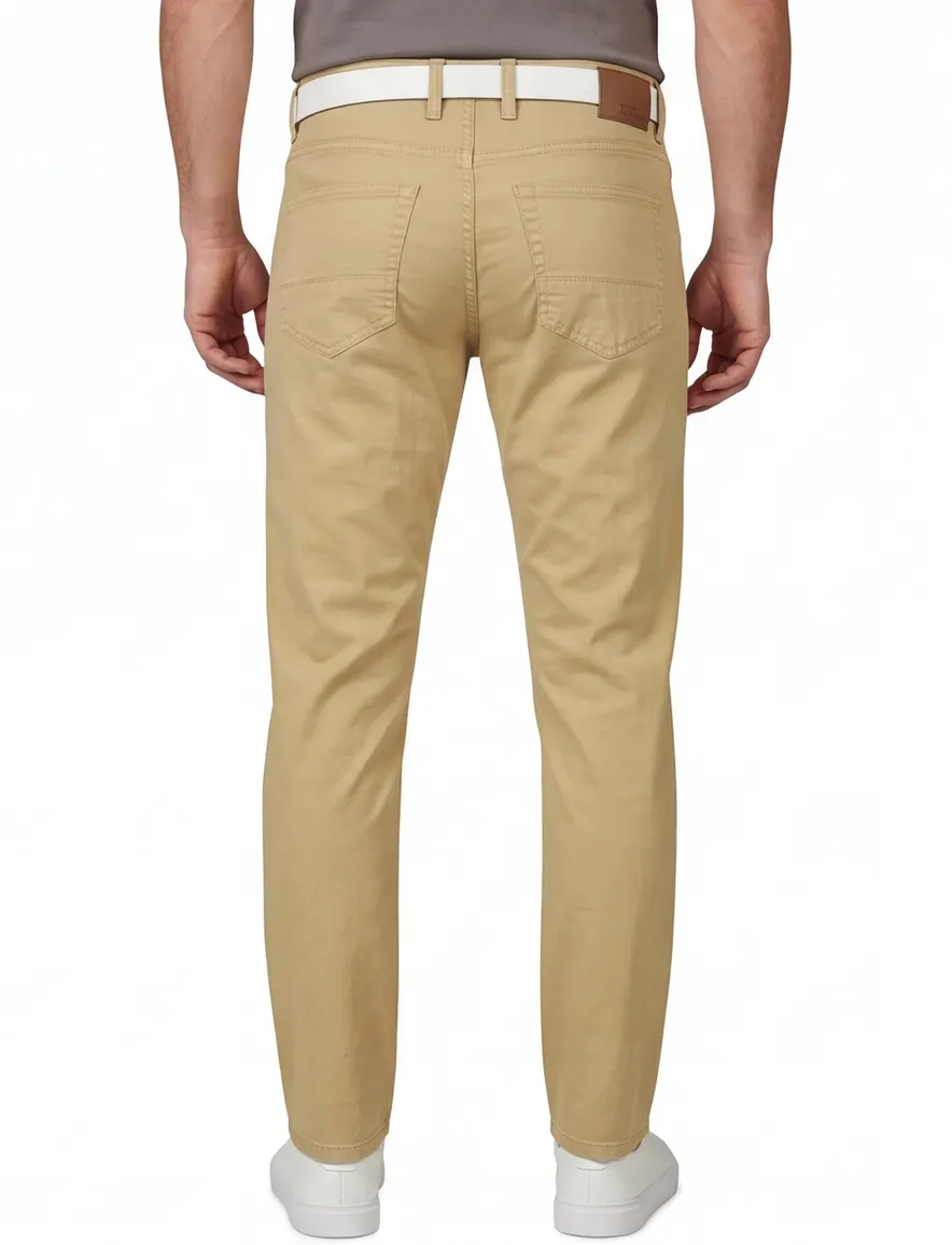 Gardeur Bill-2 broek geel stretch 5-pocket