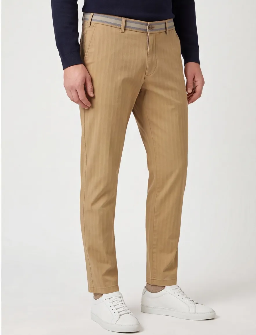 katoenen broek Gardeur bruin effen katoen Sonny