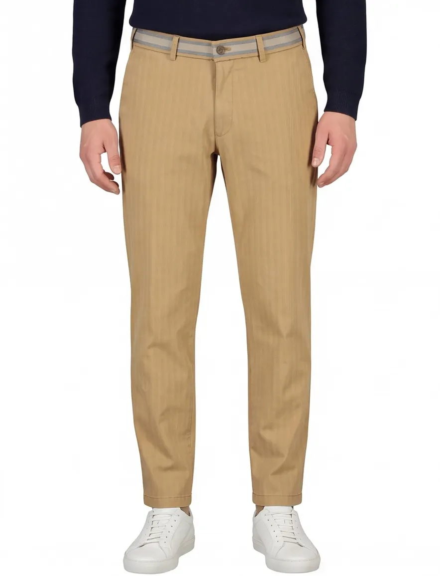 katoenen broek Gardeur bruin effen katoen Sonny