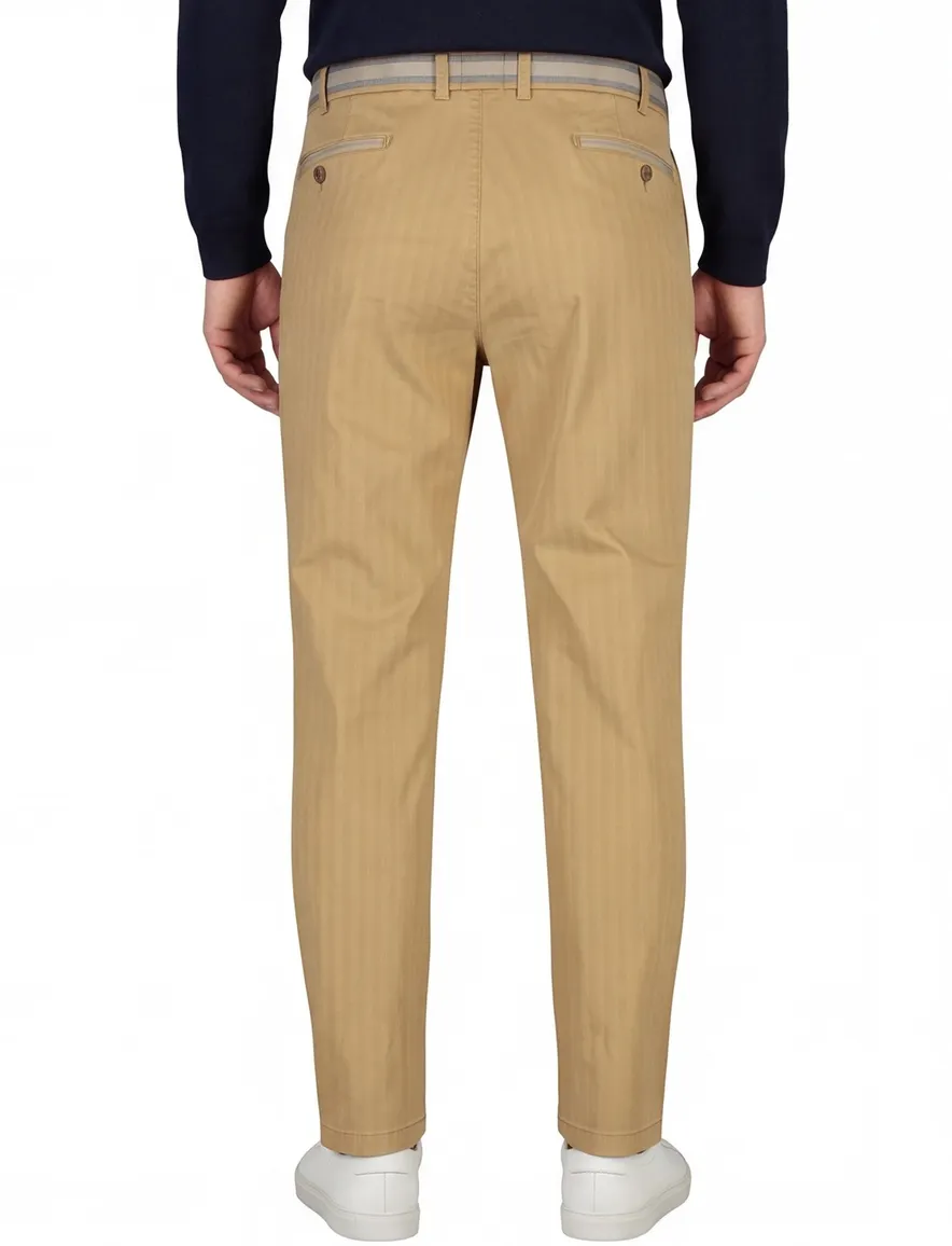 katoenen broek Gardeur bruin effen katoen Sonny