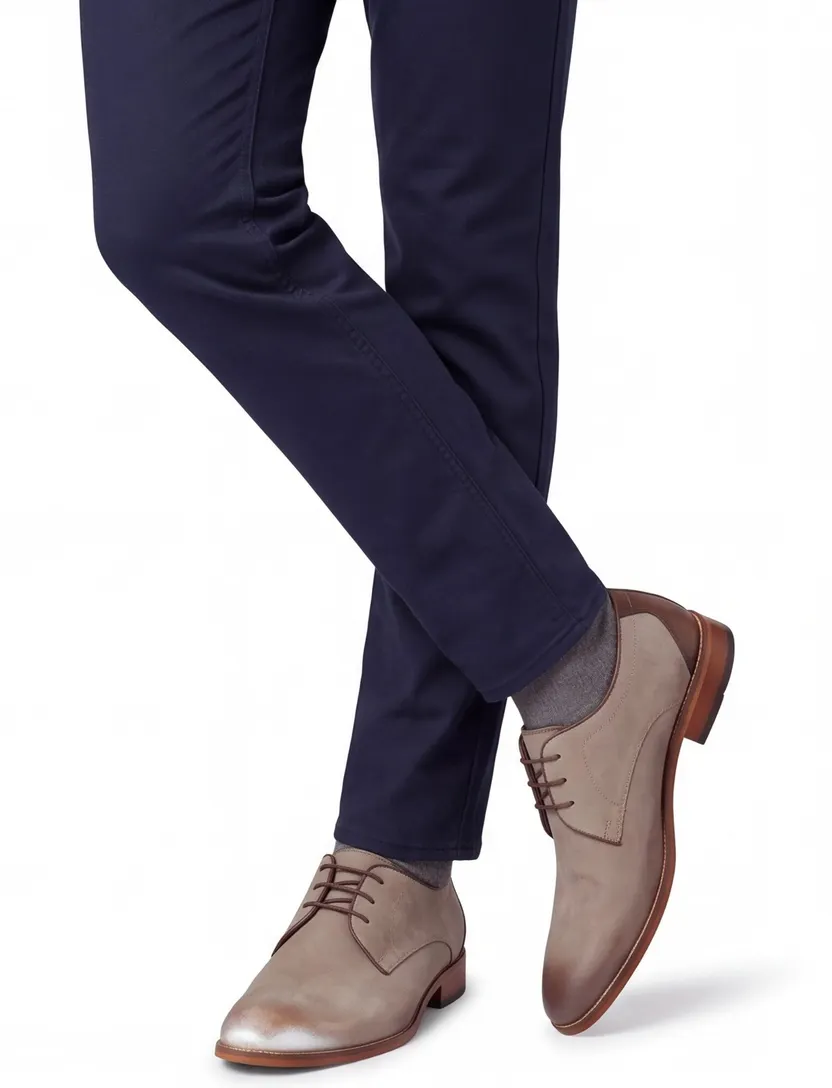 Portofino laag model nette veterschoen leder taupe