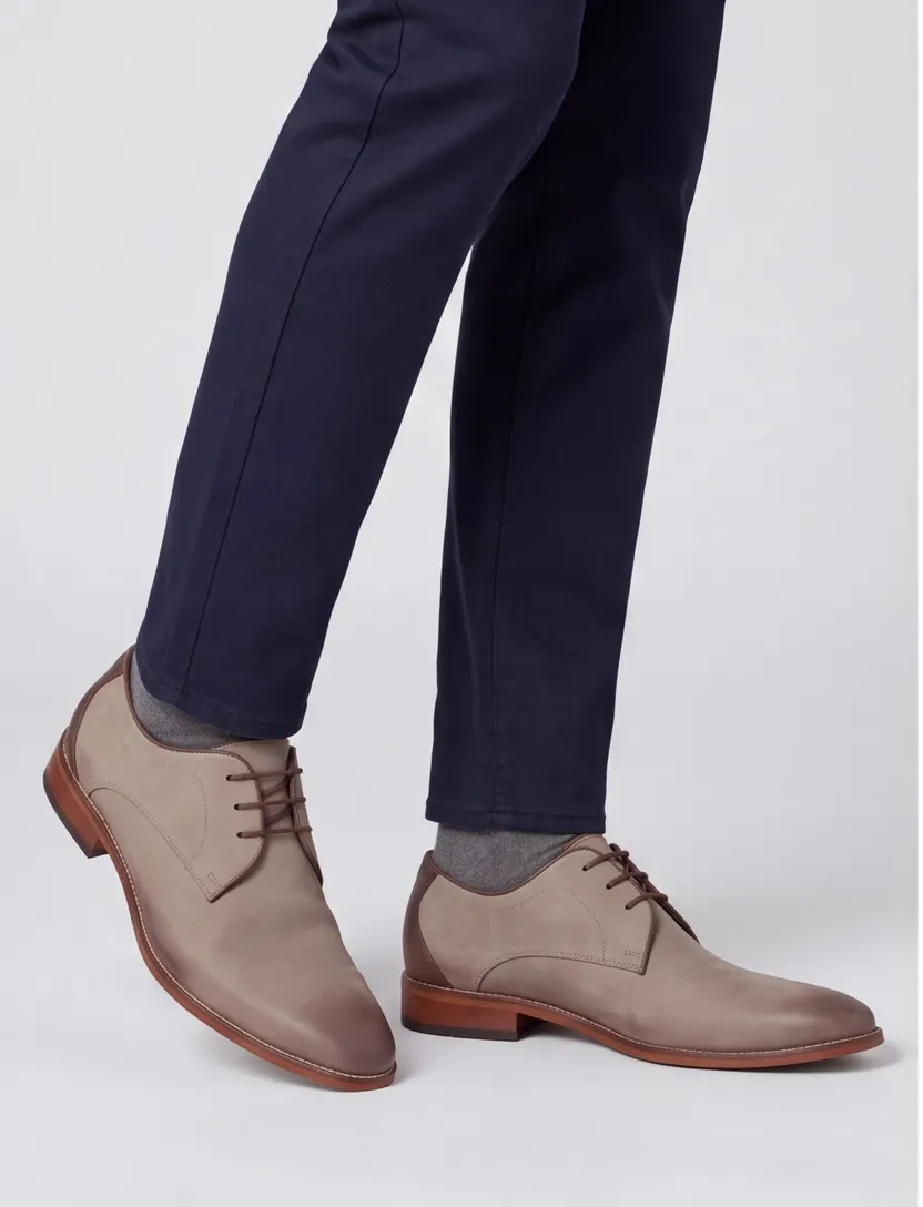 Portofino laag model nette veterschoen leder taupe