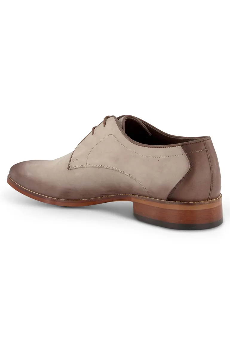 Portofino laag model nette veterschoen leder taupe