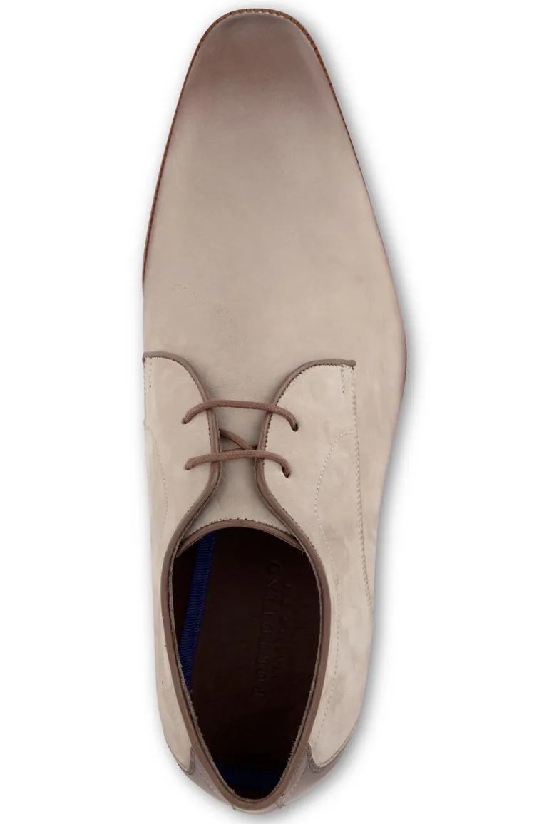 Portofino laag model nette veterschoen leder taupe