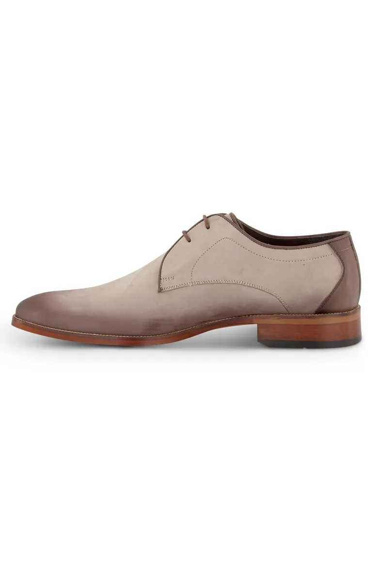 Portofino laag model nette veterschoen leder taupe