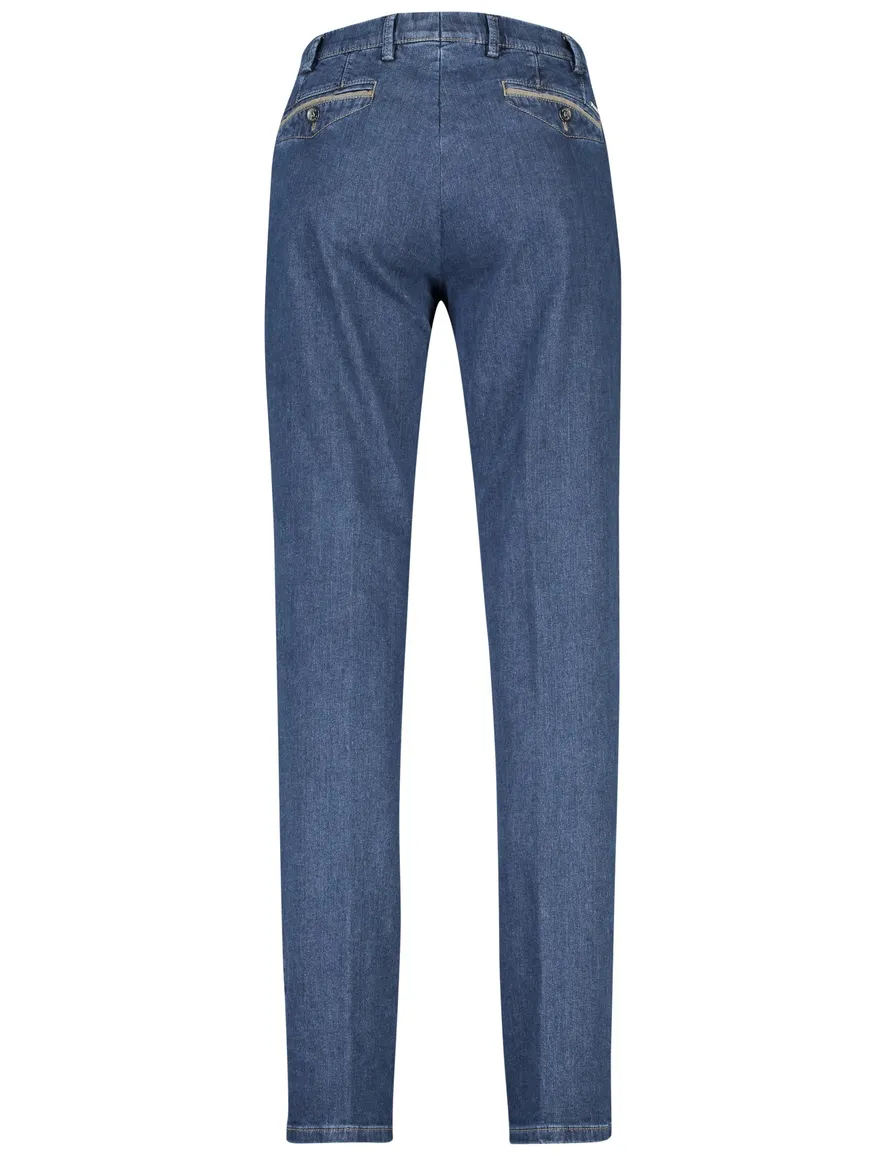 Meyer jeans Chicago blauw effen denim