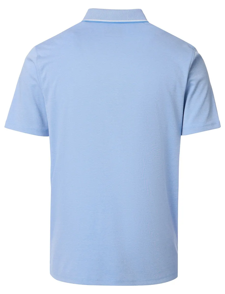 Casa Moda poloshirt korte mouw lichtblauw borstzak