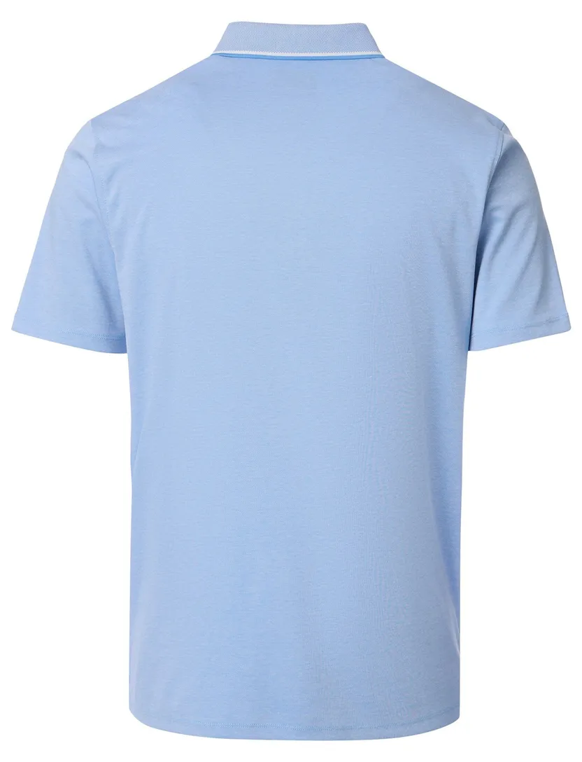poloshirt korte mouw Casa Moda lichtblauw wijde fit