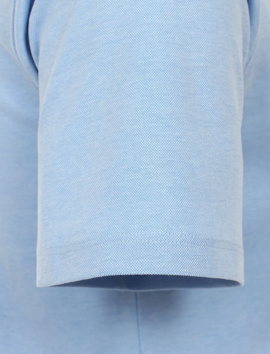 Casa Moda poloshirt korte mouw lichtblauw borstzak