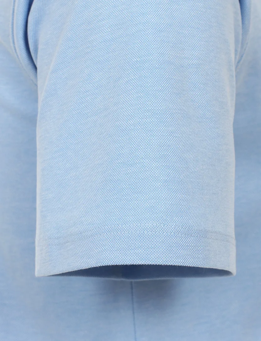 poloshirt korte mouw Casa Moda lichtblauw wijde fit