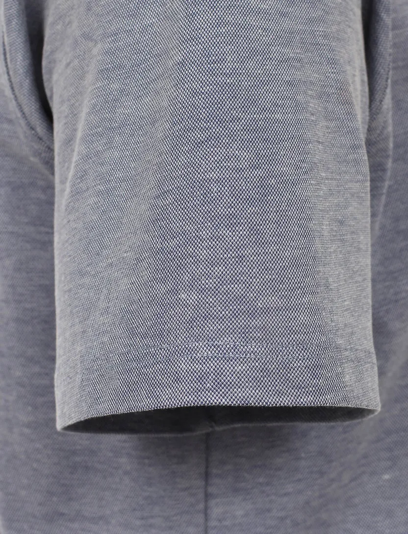 poloshirt korte mouw Casa Moda blauw borstzak
