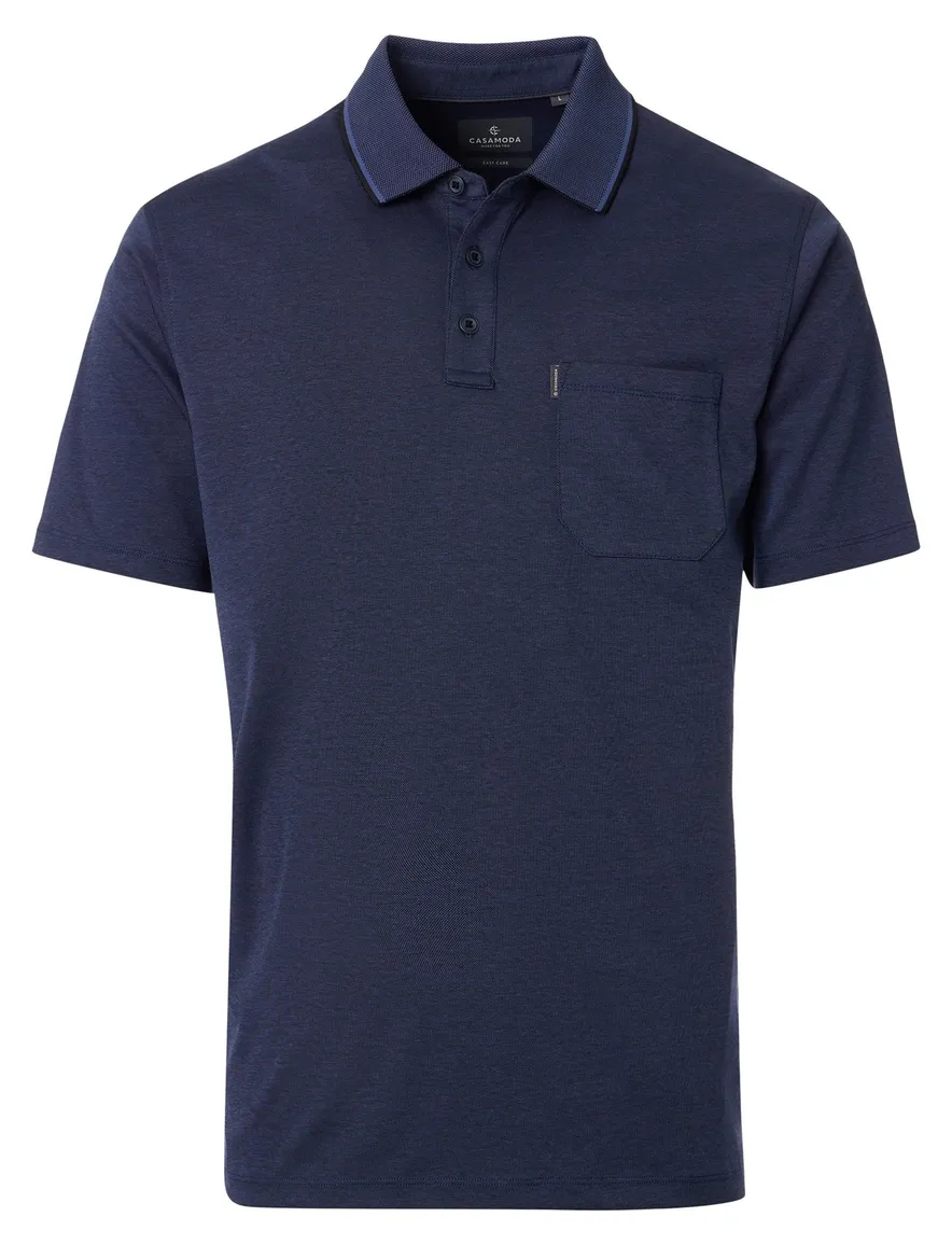 Casa Moda poloshirt borstzak navy