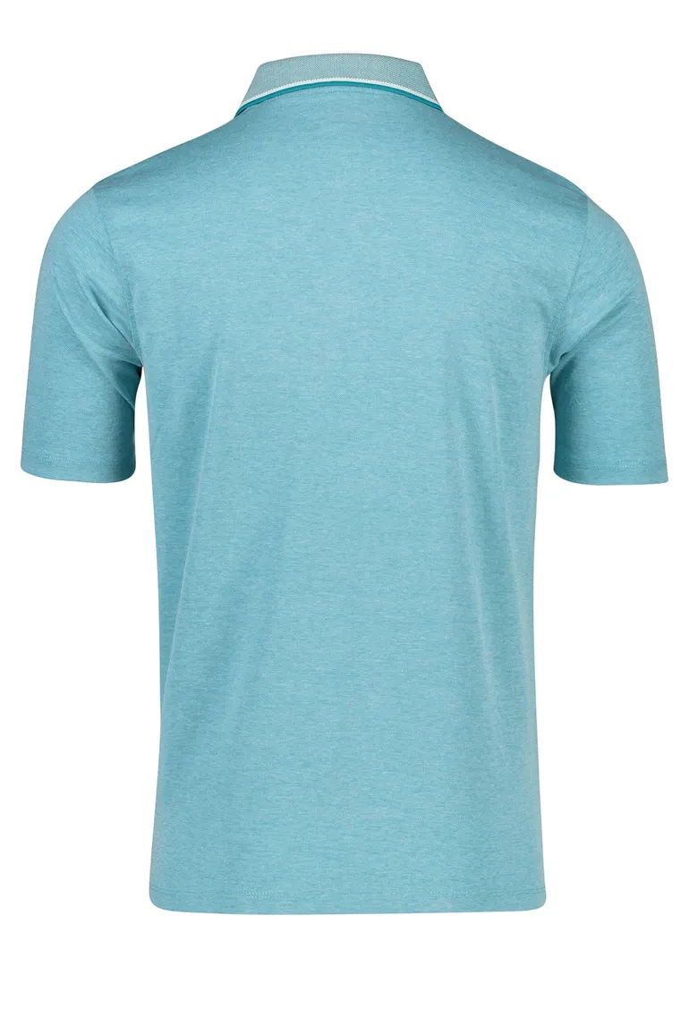 Casa Moda poloshirt borstzak korte mouw turquoise