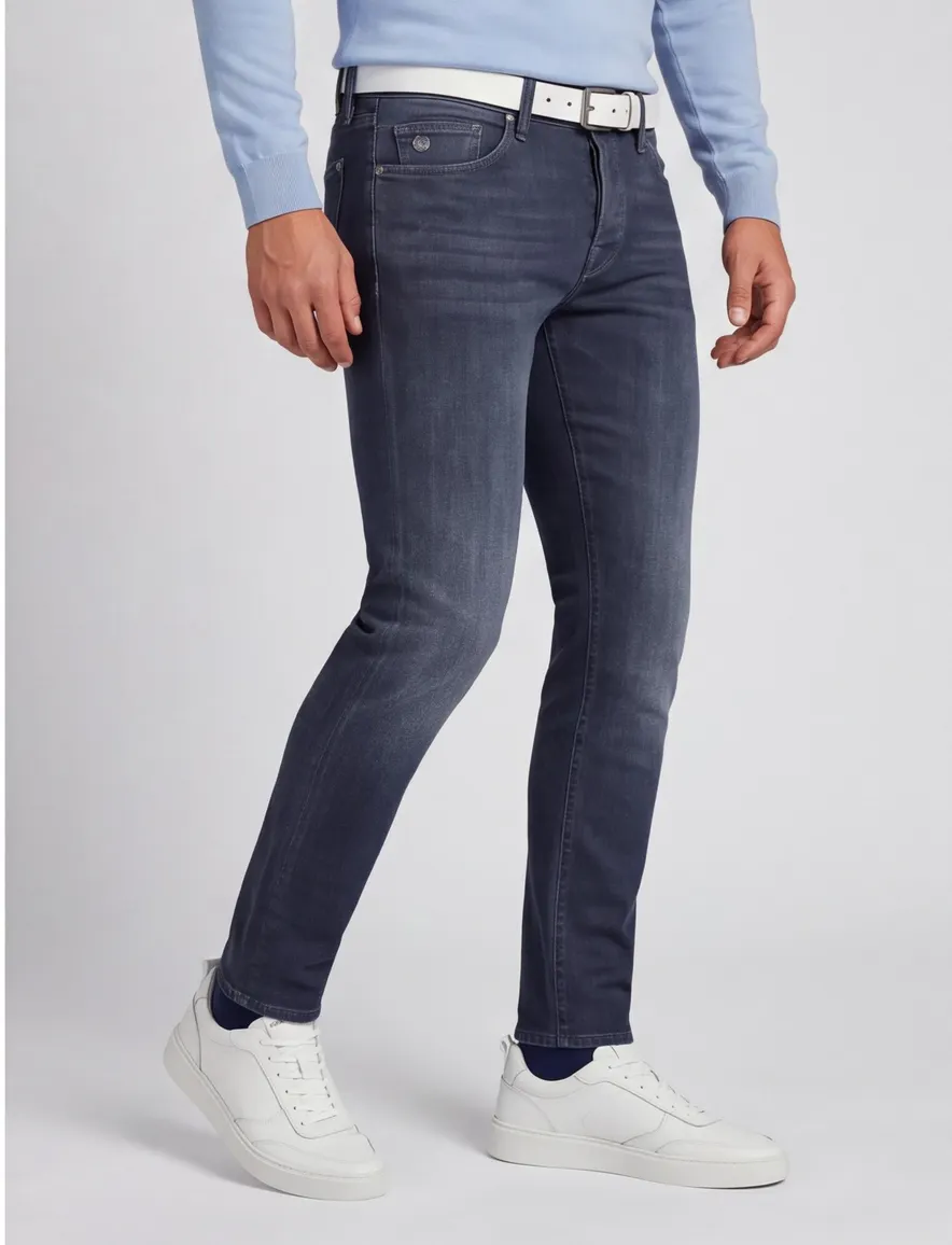 Cast Iron Riser slim fit jeans 5-pocket donkerblauw