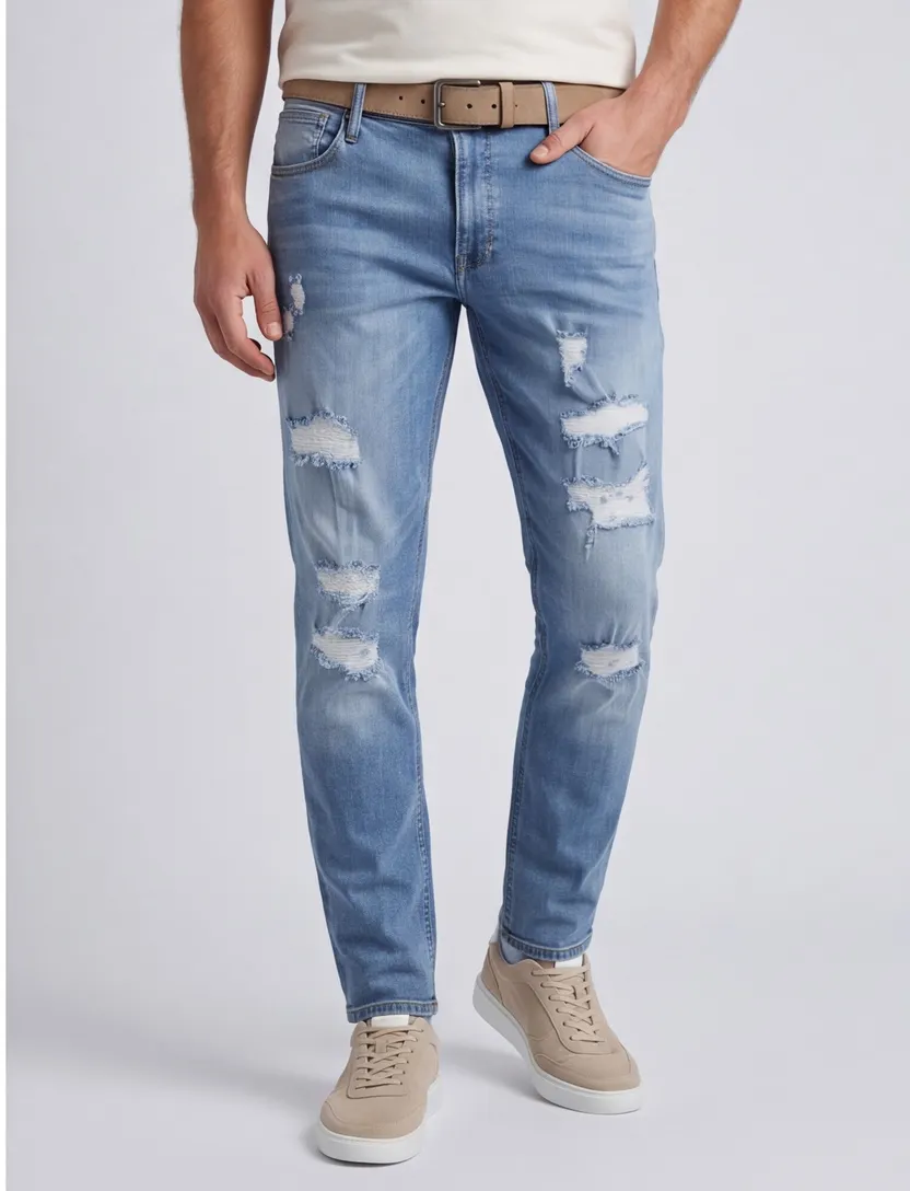 Jack & Jones Plus Size spijkerbroek 5-pocket blauw