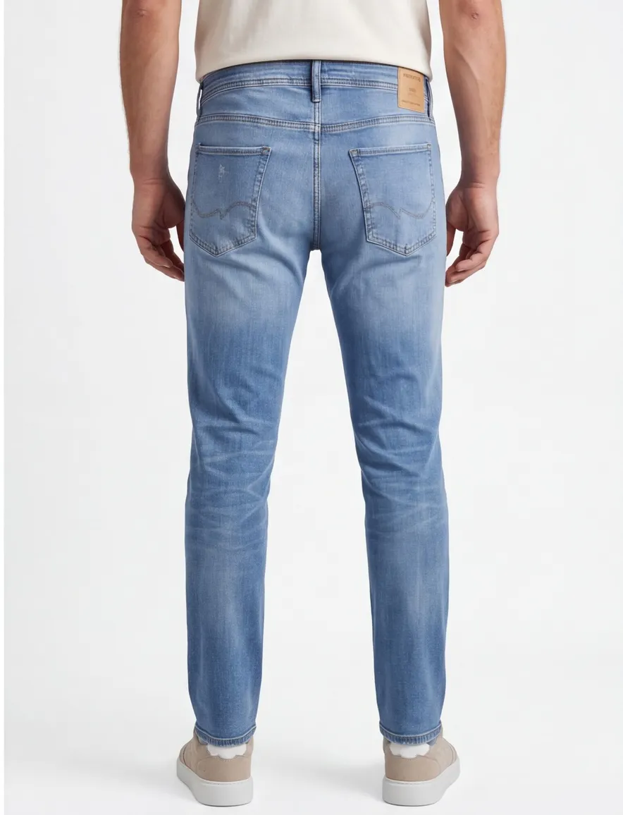 Jack & Jones Plus Size slim fit spijkerbroek blauw 5-pocket
