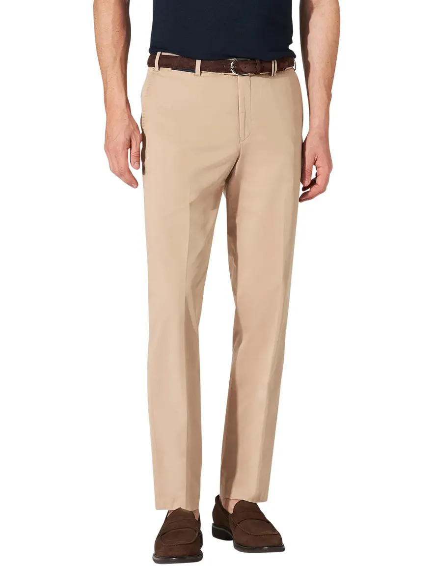 Flatfront broek beige Hiltl Peaker-s