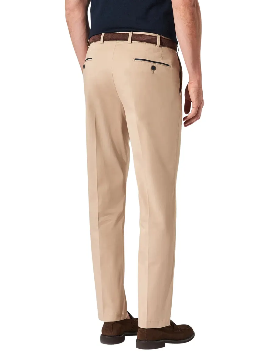 Flatfront broek beige Hiltl Peaker-s