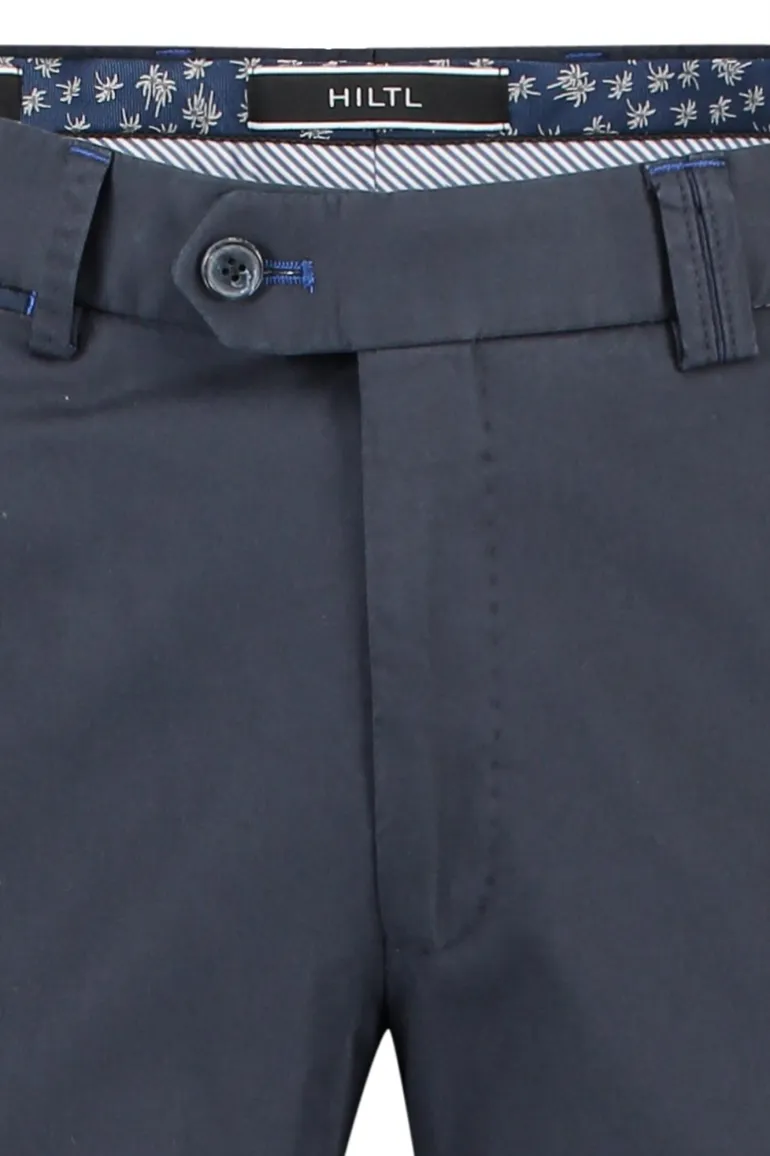 Hiltl pantalon donkerblauw effen