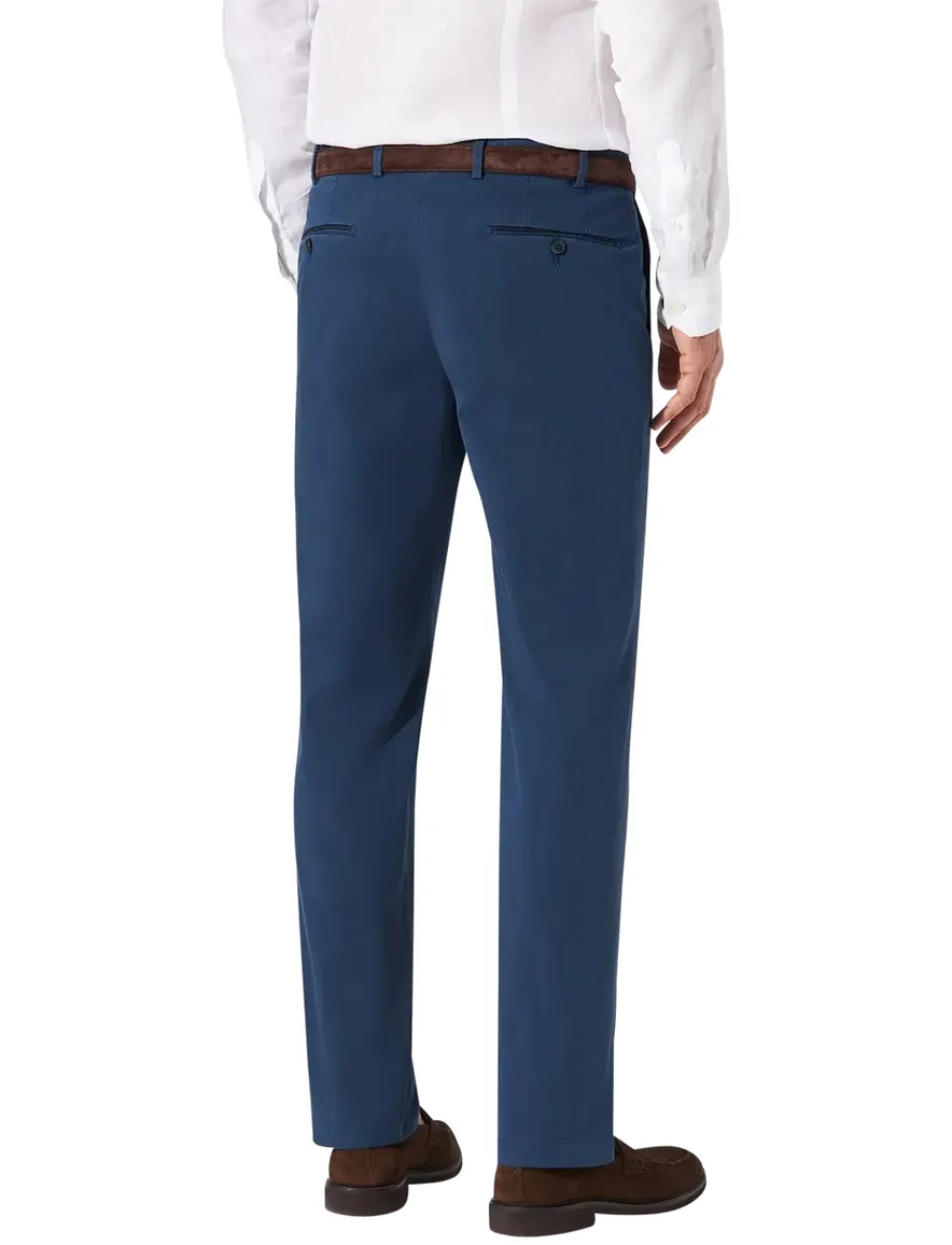 Hiltl flatfront broek blauw